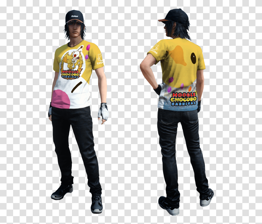 Choco Mog Tee Noctis Ffxv Final Fantasy Xv Chocobo Festival, Person, Sleeve, Shoe Transparent Png