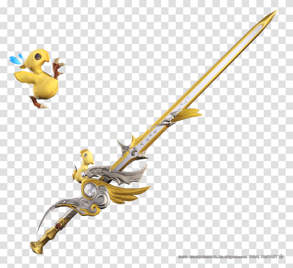 Chocobo Ffxiv Red Mage Weapon, Weaponry, Spear, Trident, Emblem Transparent Png