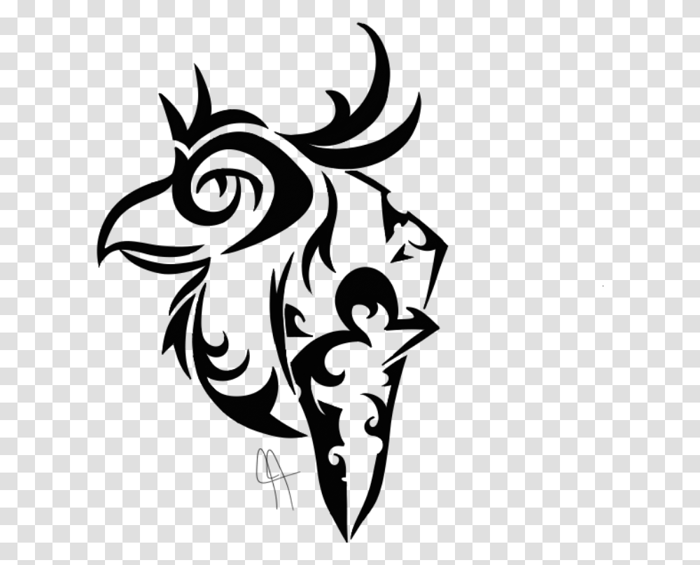 Chocobo Tribal Tattoos 5 By Lisa Final Fantasy, Floral Design, Pattern Transparent Png