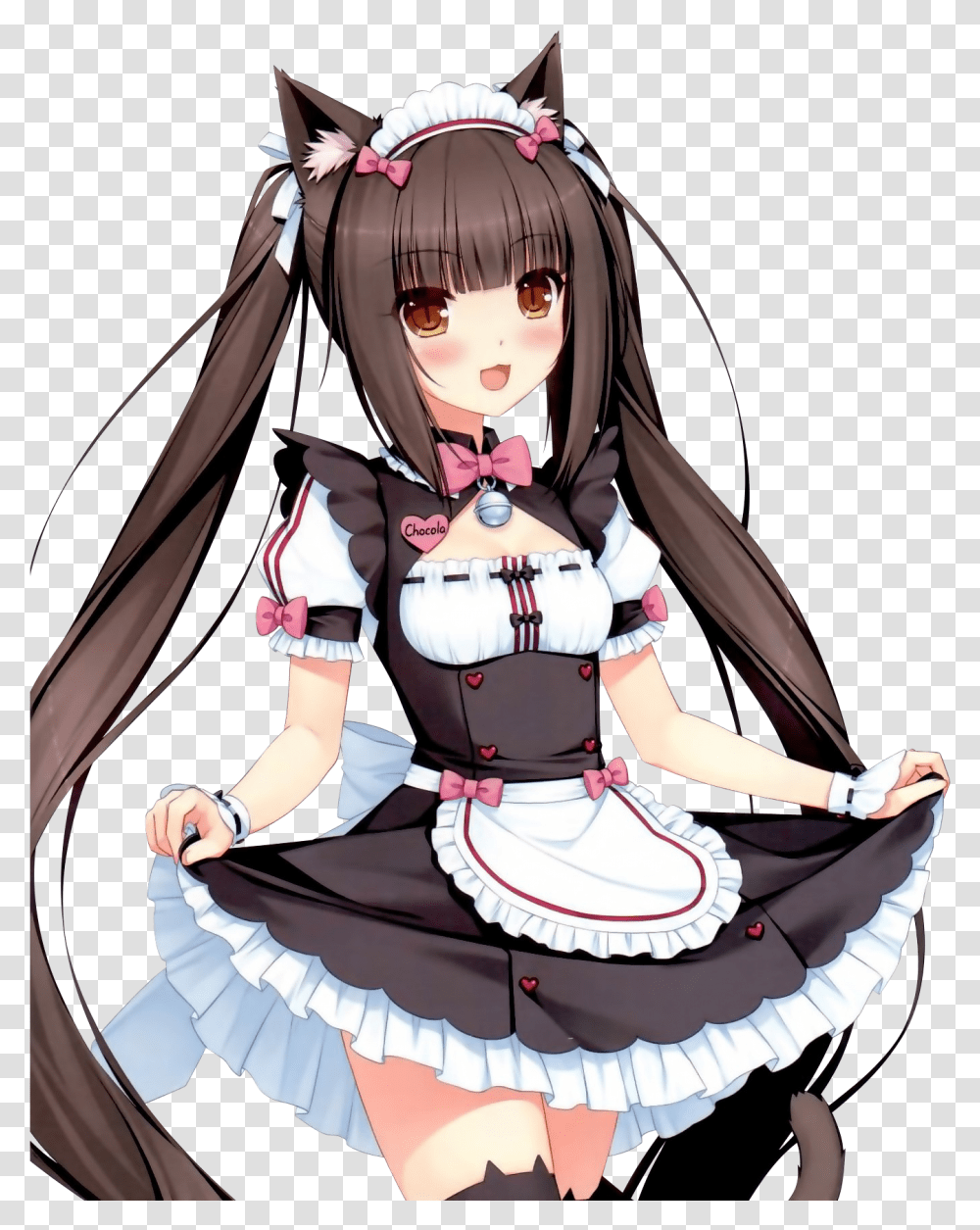 Chocola Nekopara Drawn By Sayorinekoworks Danbooru Anime Cat Girl, Book, Manga, Comics, Person Transparent Png