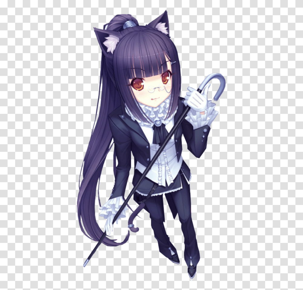 Chocola Nekopara With Glasses Anime Girl With Top Hat, Manga, Comics, Book, Person Transparent Png