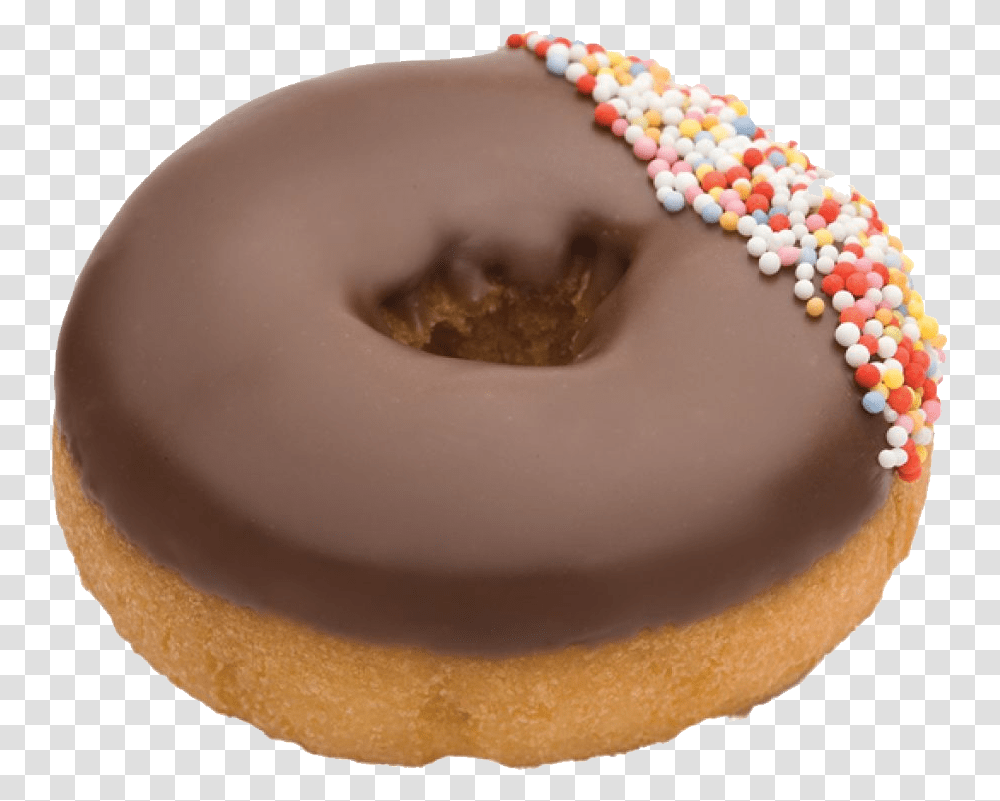 Chocolate And Round Sprinkle Donuts Image, Pastry, Dessert, Food, Birthday Cake Transparent Png