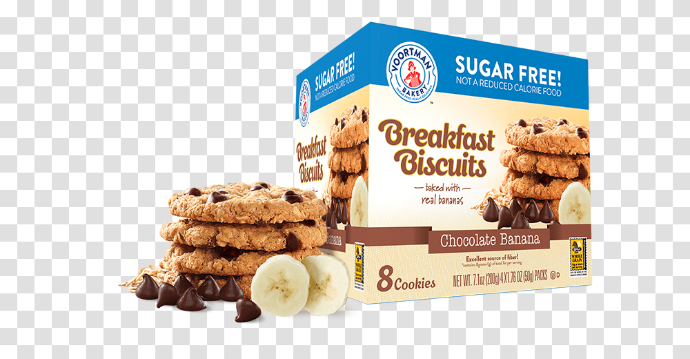 Chocolate Banana Sugar Free Breakfast Biscuits Voortman Breakfast Biscuits, Plant, Teddy Bear, Food, Cracker Transparent Png