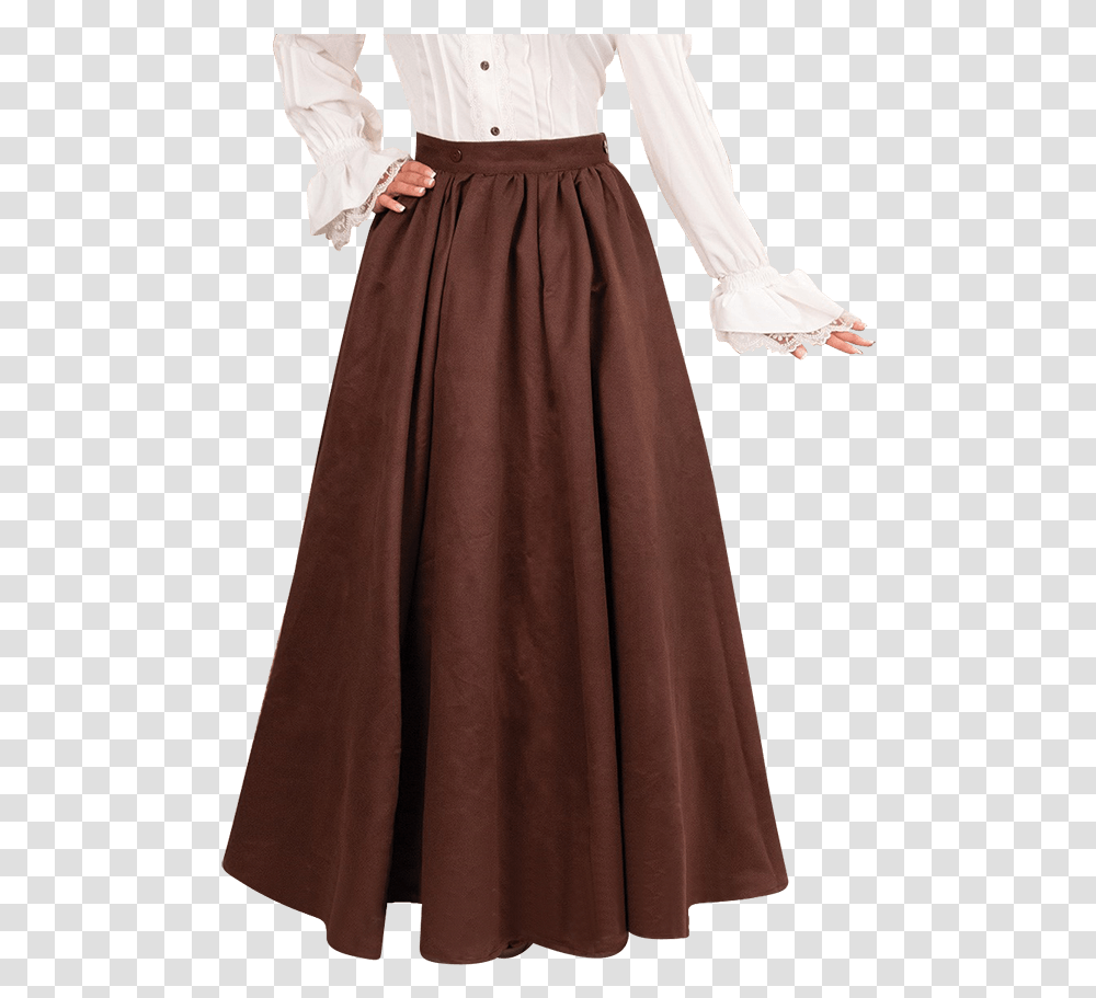 Chocolate Brown Skirt A Line, Dress, Female, Person Transparent Png