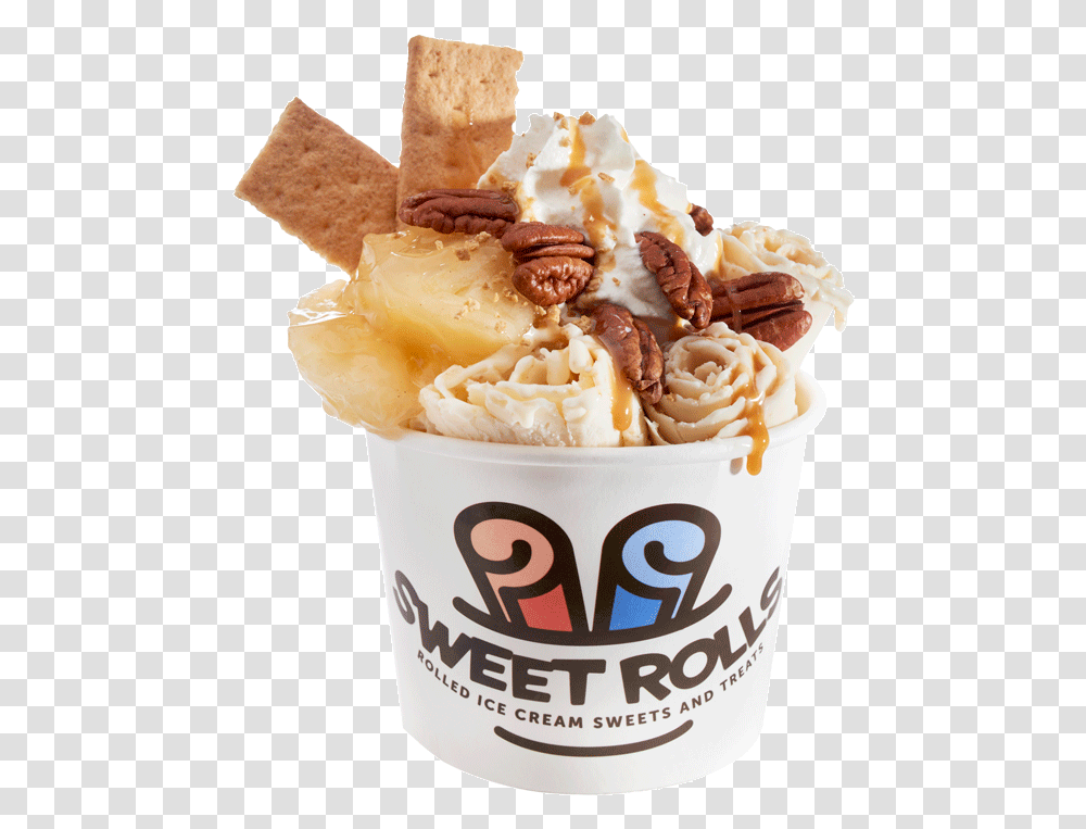 Chocolate Brownie Ice Cream Rolls, Dessert, Food, Creme, Whipped Cream Transparent Png