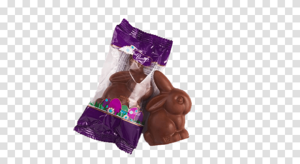 Chocolate Bunny, Sweets, Food, Person Transparent Png
