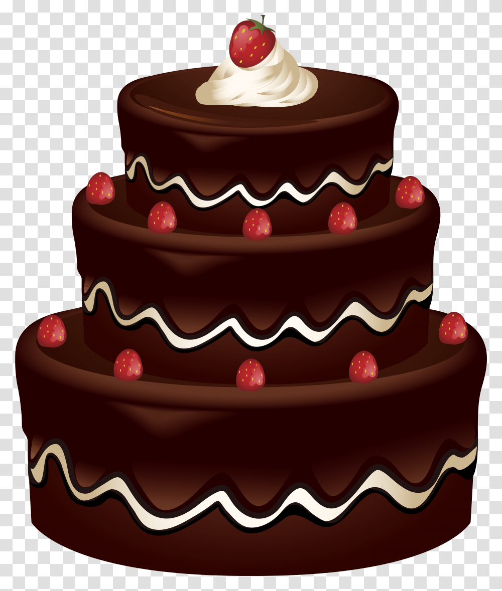 Chocolate Cake Clipart Birthday Background, Dessert, Food, Cream, Creme Transparent Png