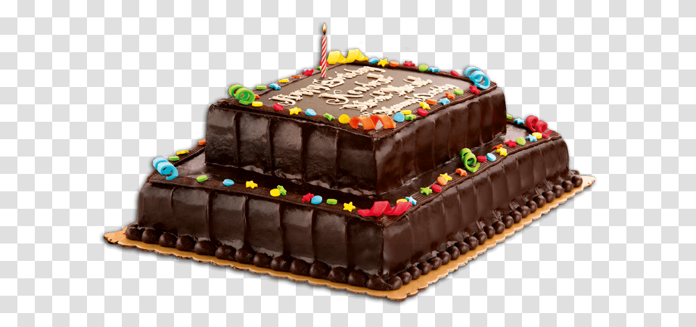 Chocolate Cake Photo Birthday Red Ribbon Cake, Birthday Cake, Dessert, Food, Icing Transparent Png