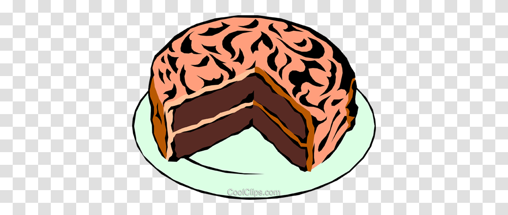 Chocolate Cake Royalty Free Vector Clip Art Illustration, Dessert, Food, Pie, Torte Transparent Png