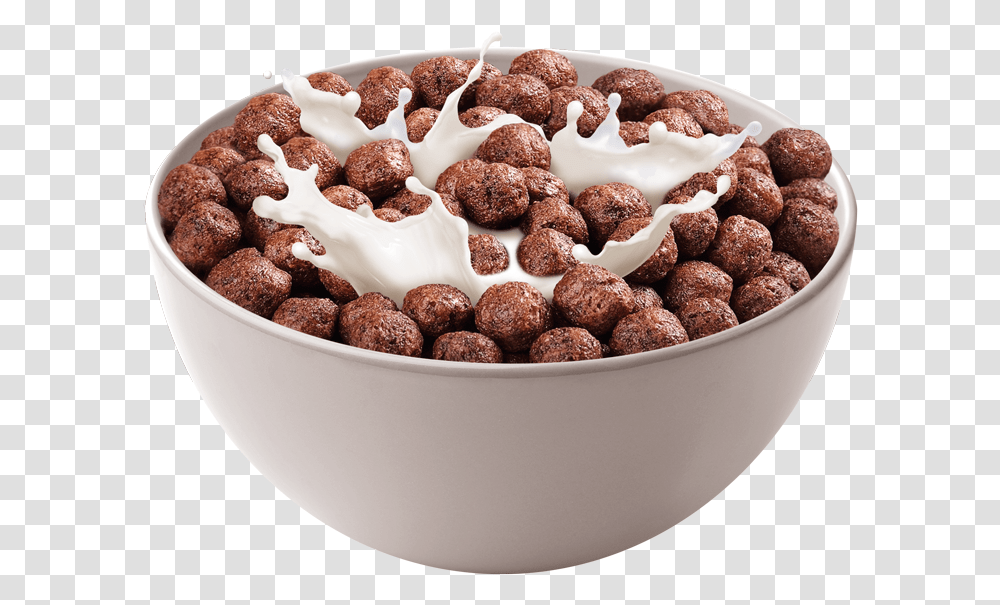 Chocolate Cereal Bowl Of Chocolate Cereal, Food, Dessert, Sweets, Confectionery Transparent Png