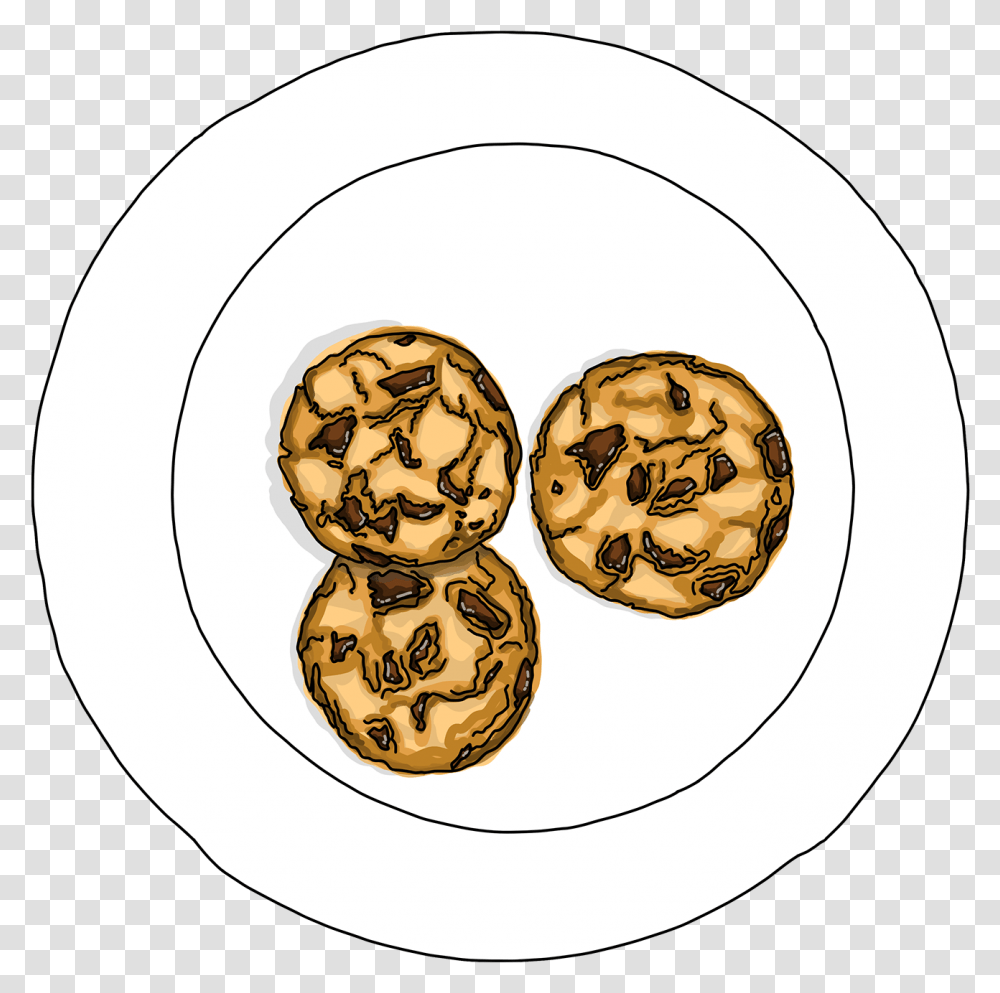 Chocolate Chip Cookie, Food, Dish, Meal, Bread Transparent Png