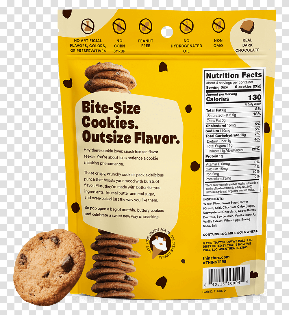 Chocolate Chip Cookie, Food, Menu, Flyer Transparent Png
