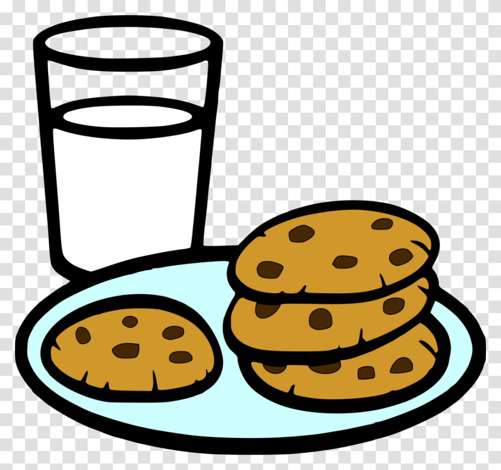 Chocolate Chip Cookies Clip Art Milk, Food, Biscuit, Bread, Cup Transparent Png