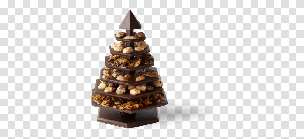 Chocolate Christmas Tree Mendiant Dark Christmas Tree Made By Chocolate, Wedding Cake, Dessert, Food, Plant Transparent Png