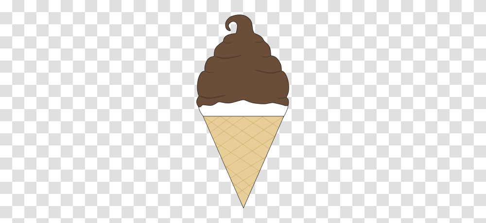 Chocolate Coated Soft Serve Ice Cream Cone Pic, Dessert, Food, Creme, Snowman Transparent Png