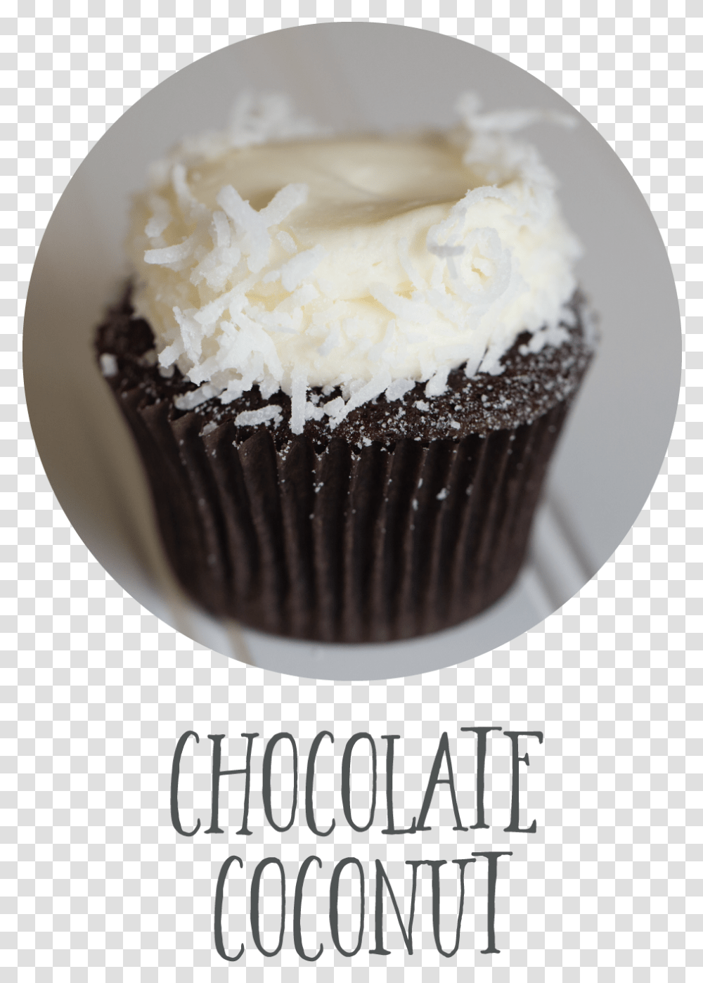 Chocolate Coconut Cupcake, Cream, Dessert, Food, Creme Transparent Png