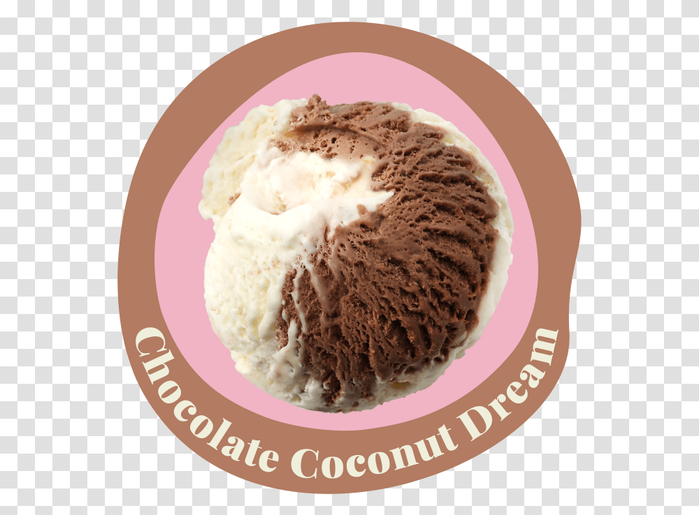Chocolate Coconut Gelato, Cream, Dessert, Food, Creme Transparent Png