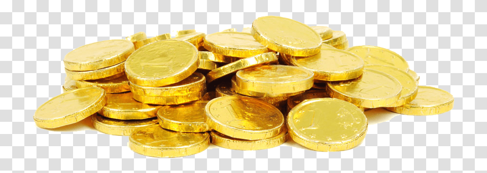 Chocolate Coin Gold Coin Christmas Background Gold Coin, Treasure, Money, Plant Transparent Png