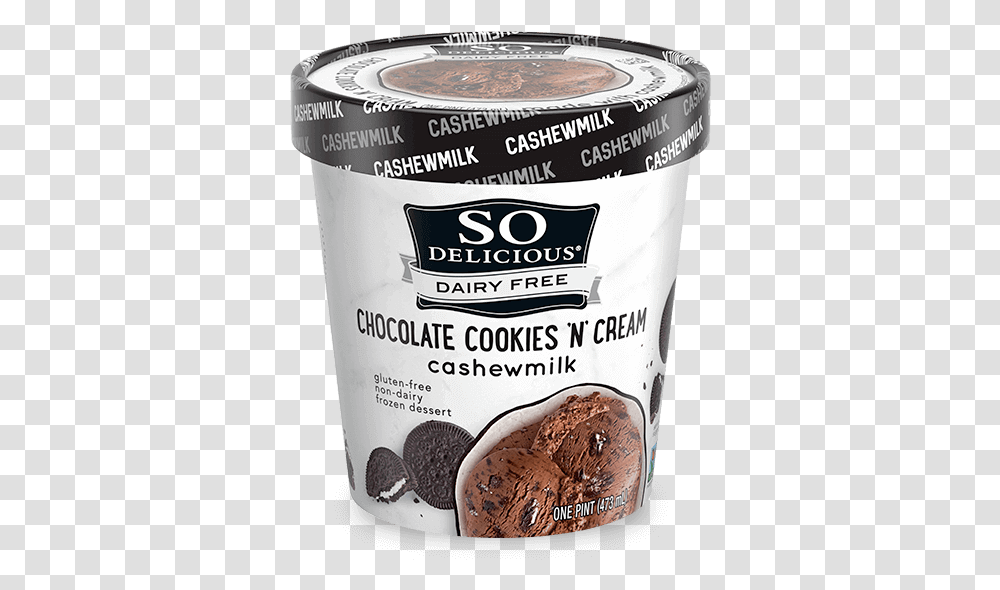 Chocolate Cookies N So Delicious Cashew Milk Cookies And Cream, Dessert, Food, Creme, Coin Transparent Png
