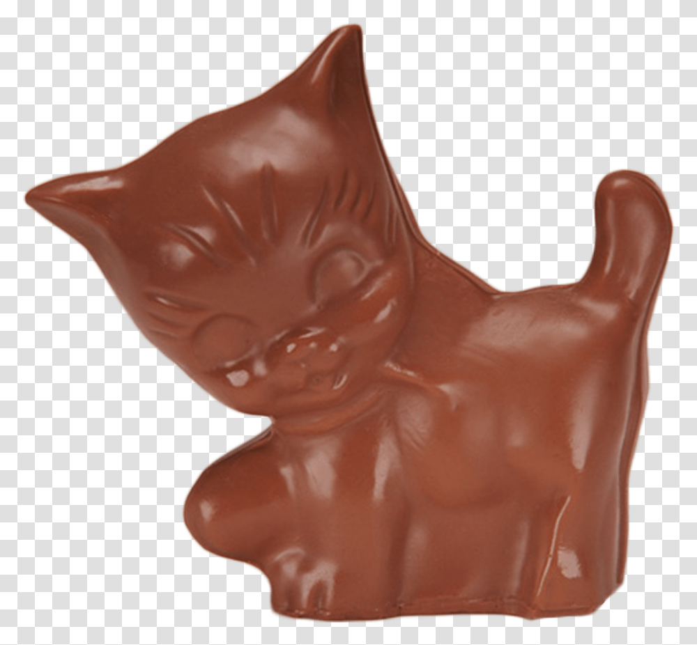 Chocolate Cute Cat Is Available In Milk Chocolate Or Asian, Sweets, Food, Confectionery, Dessert Transparent Png