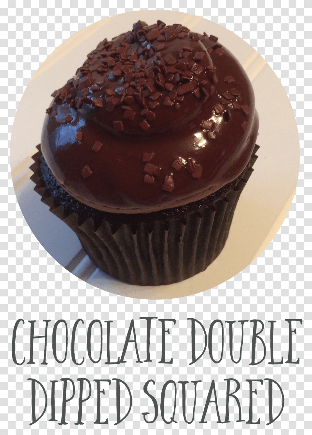 Chocolate Double Dipped Squared, Cupcake, Cream, Dessert, Food Transparent Png