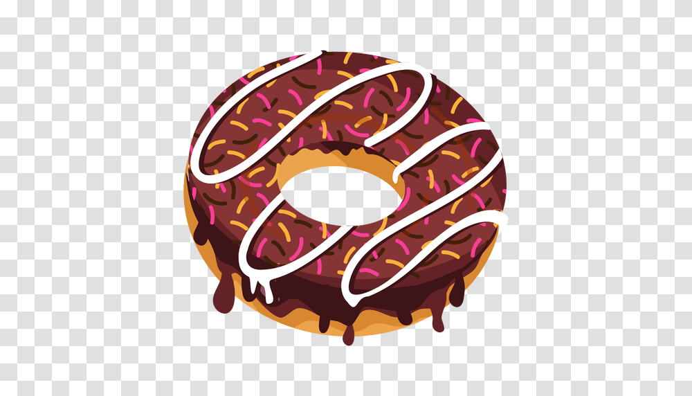 Chocolate Doughnut With Sprinkles, Bread, Food, Cracker, Bagel Transparent Png