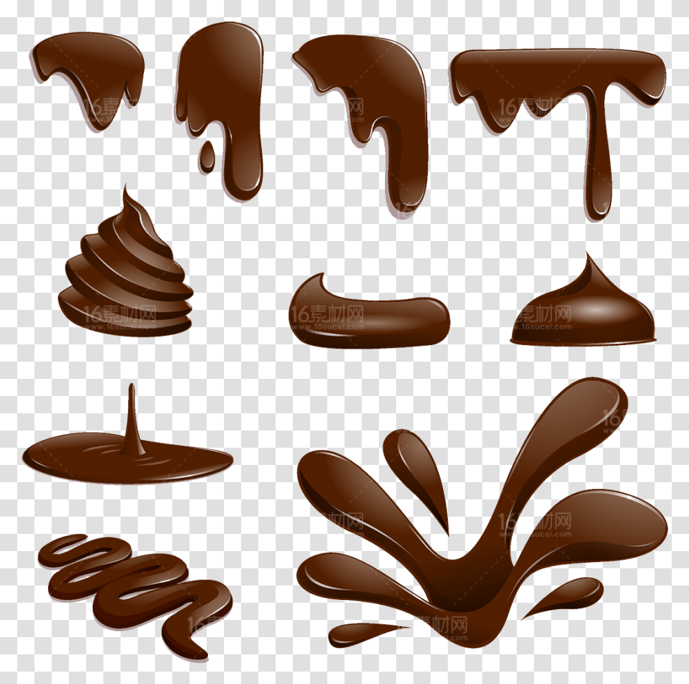 Chocolate Dripping Melting Ice Cream, Food, Dessert, Sweets, Confectionery Transparent Png