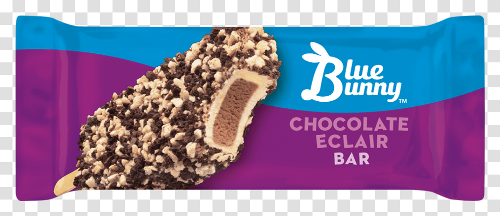 Chocolate Eclair Bar Blue Bunny Chocolate Eclair, Cream, Dessert, Food, Creme Transparent Png