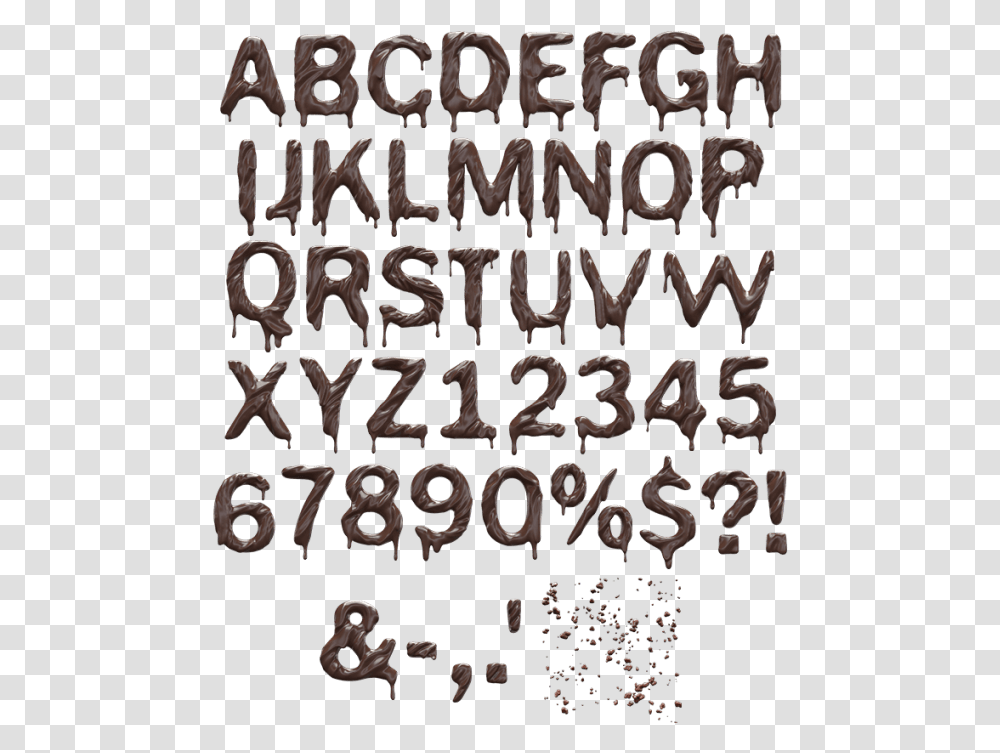 Chocolate Font, Alphabet, Word, Rug Transparent Png