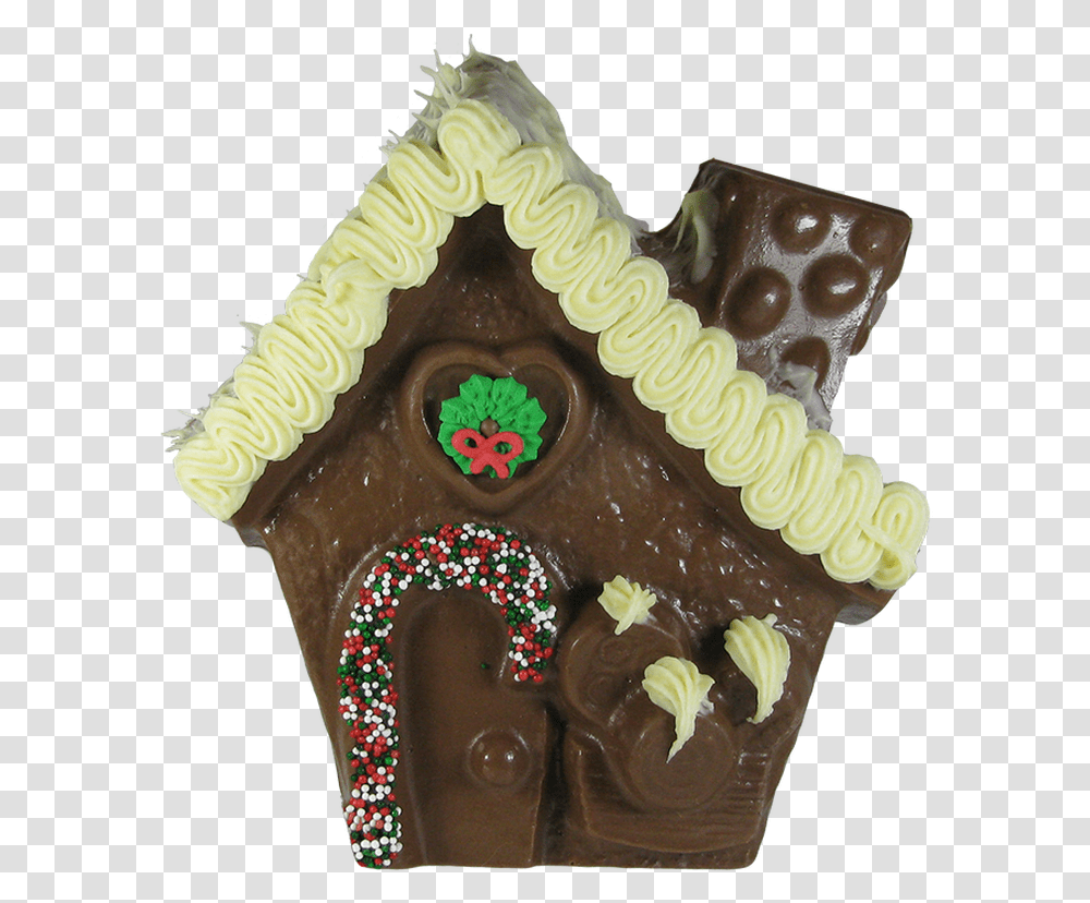 Chocolate Gingerbread House Gingerbread, Sweets, Food, Confectionery, Cookie Transparent Png