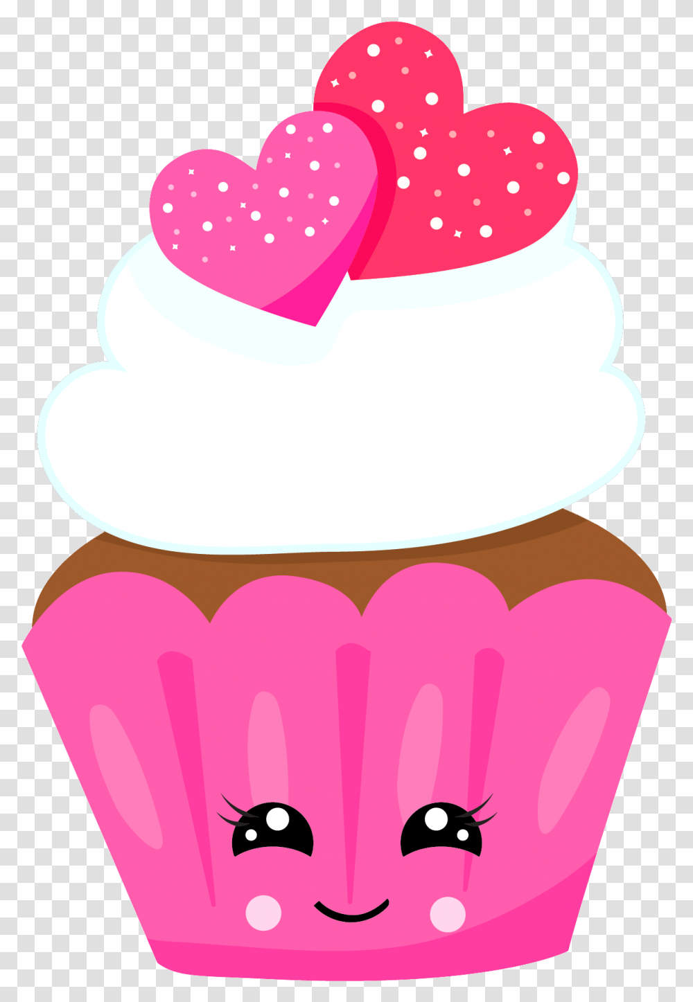 Chocolate Heart Cupcake Kawaii Decoden Dealer Kawaii Cupcake, Sweets, Food, Confectionery, Cream Transparent Png