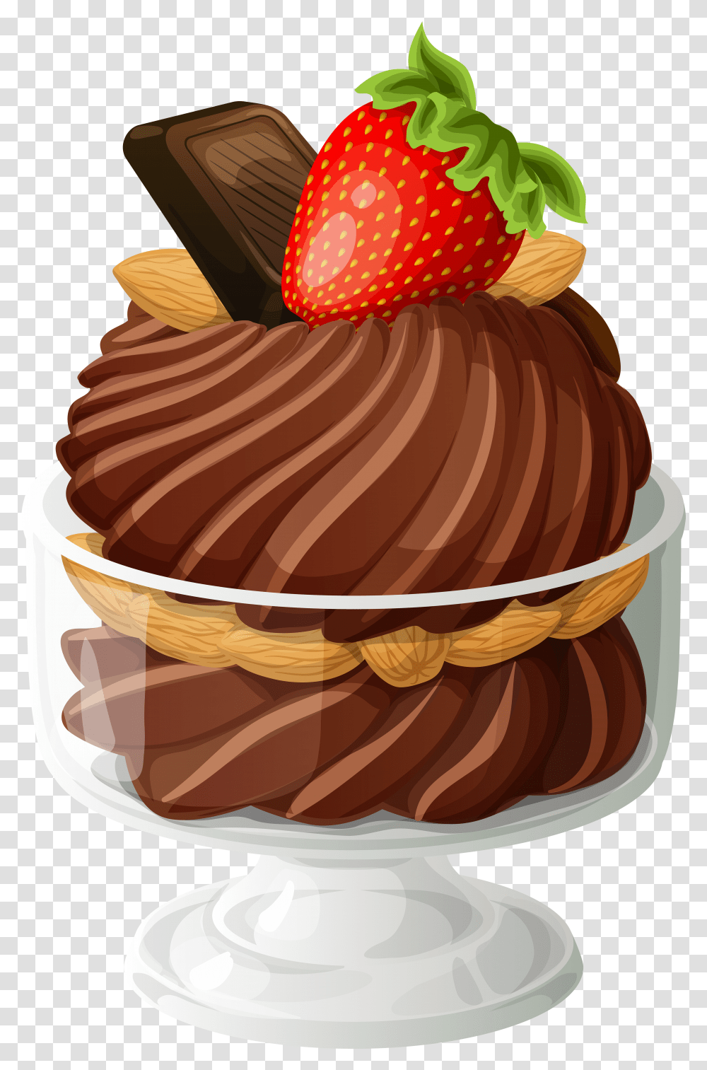 Chocolate Ice Cream Sundae Clip Art Picture Ice Cream And Cold Drink, Dessert, Food, Creme, Strawberry Transparent Png