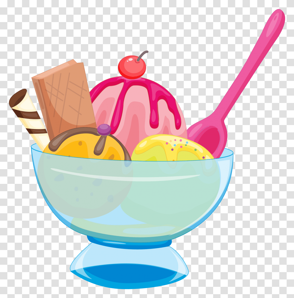 Chocolate Ice Cream Sundae Colorful Background Ice Cream Clipart, Dessert, Food, Creme, Sweets Transparent Png