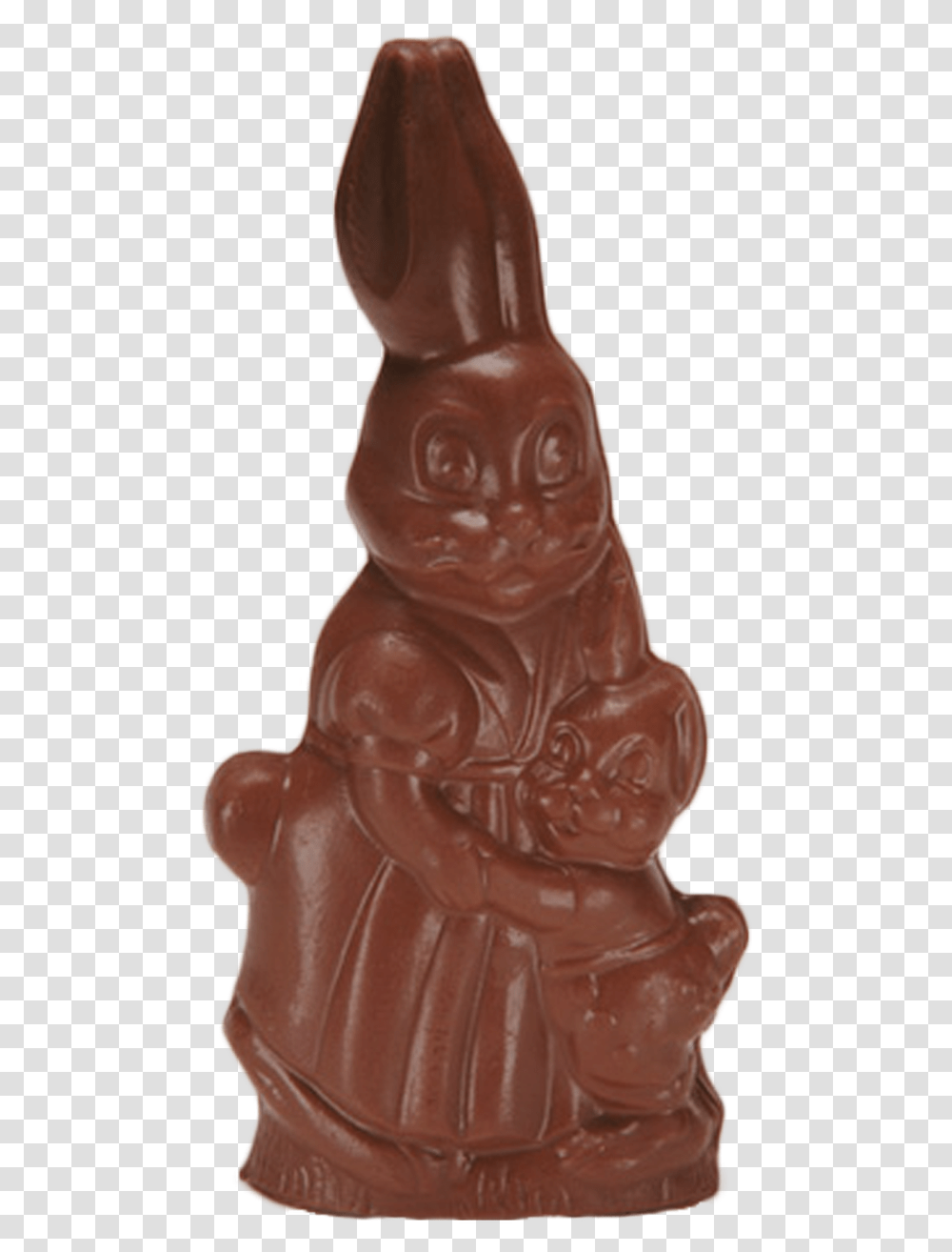 Chocolate Mama Bunny Amp Baby Are Available In Milk Chocolate Figurine, Sweets, Food, Confectionery, Dessert Transparent Png