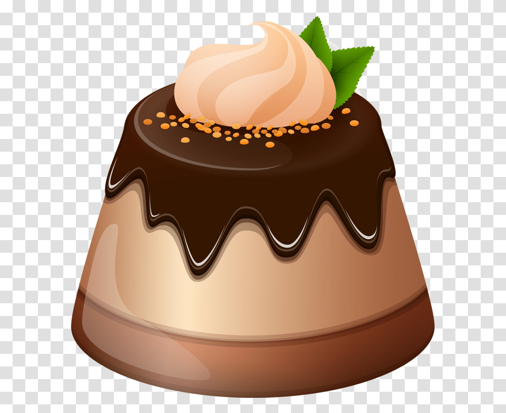 Chocolate Mini Cake Clipart Image Dessert Clipart, Food, Birthday Cake, Cream, Icing Transparent Png