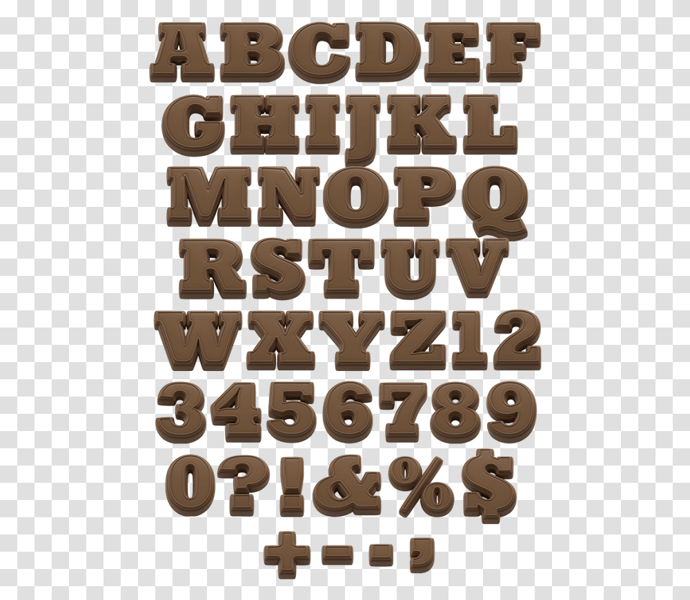 Chocolate Present Sweet Font Alphabet Chocolate Font, Number, Letter Transparent Png