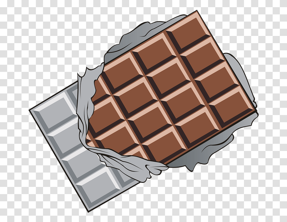 Chocolate Tablet Pieces Chocolate Paper Tavoletta Cioccolato, Sweets, Food, Confectionery, Dessert Transparent Png