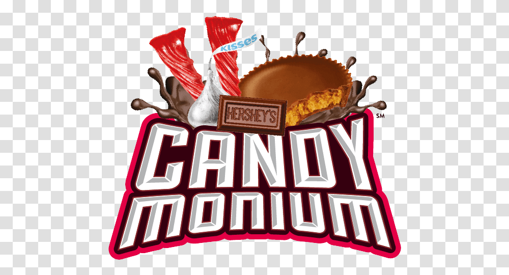 Chocolatetown Candymonium Logo Hersheypark, Text, Birthday Cake, Food, Symbol Transparent Png