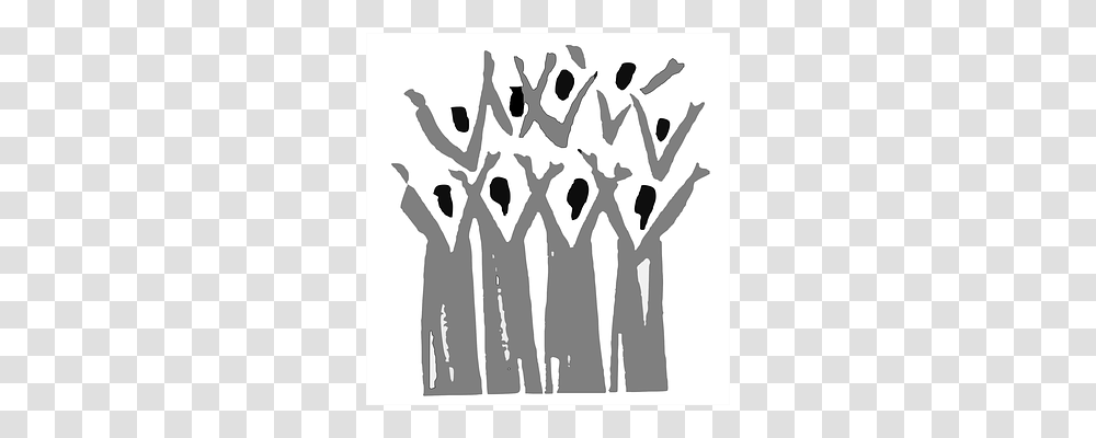 Choir Stencil, Hand, Paper Transparent Png