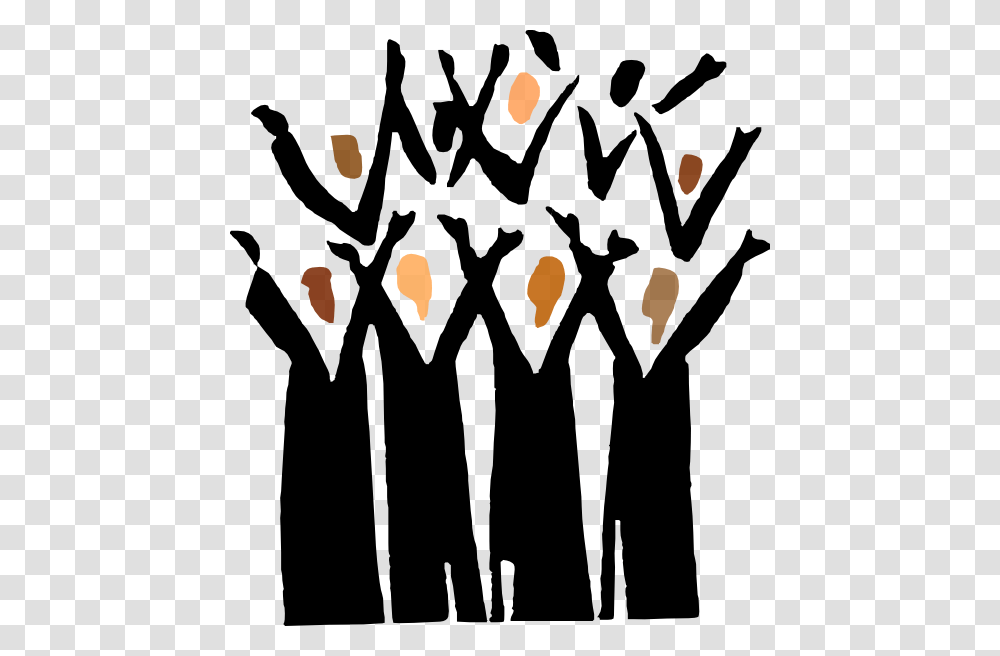 Choir Clip Art, Hand, Stencil, Silhouette Transparent Png