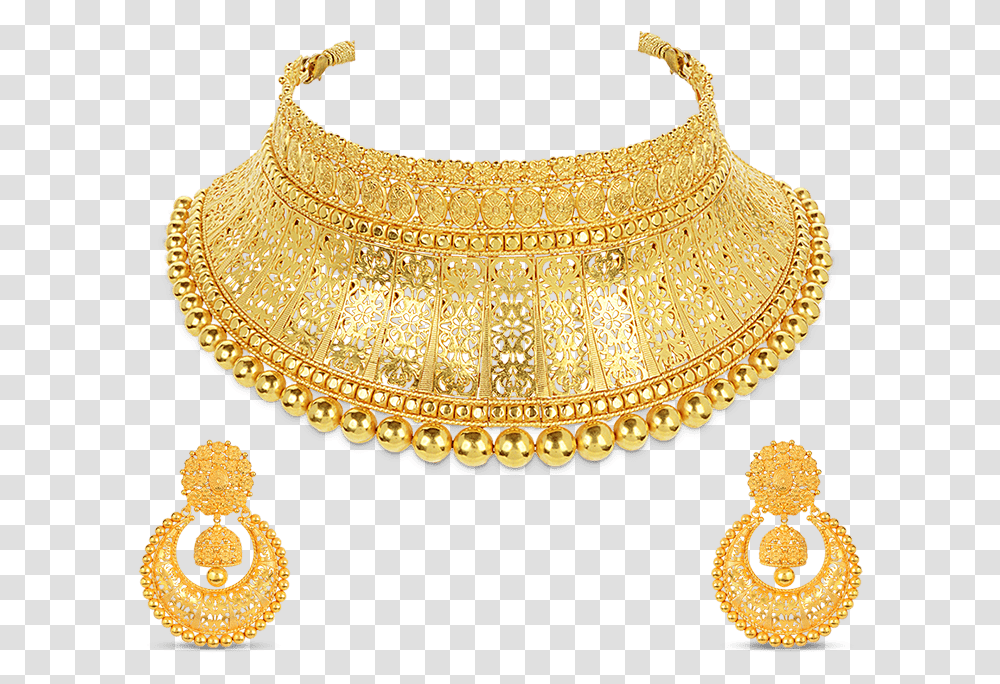 Choker Necklace Full Gold, Jewelry, Accessories, Accessory, Chandelier Transparent Png