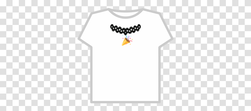 Choker With Party Popper Emoji Roblox Roblox Spiked Collar, Clothing, Apparel, T-Shirt, Sleeve Transparent Png