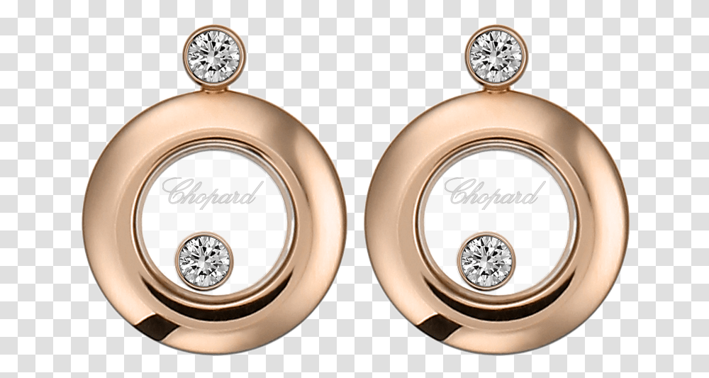 Chopard Miss Happy Rose Gold Diamond Earrings 833957 5201 Earrings, Accessories, Accessory, Jewelry, Locket Transparent Png