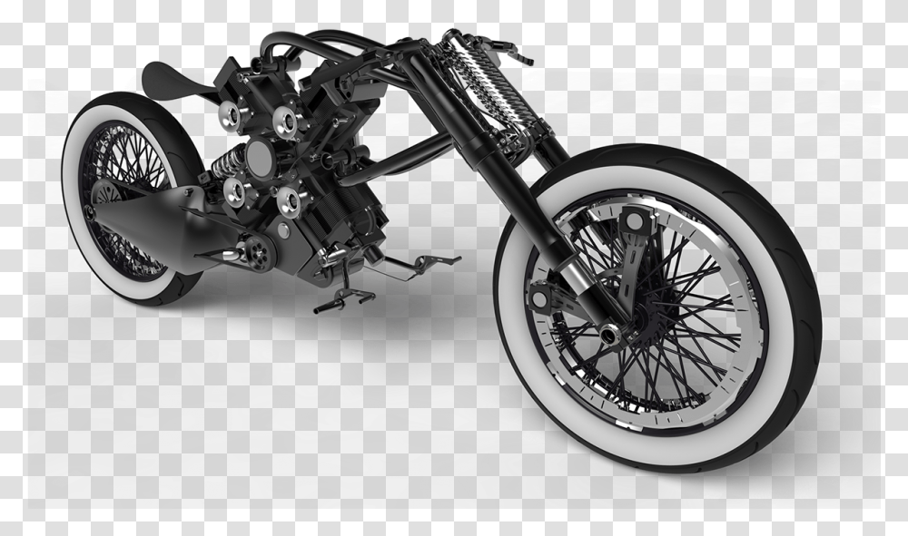 Chopper Motorcycle, Wheel, Machine, Spoke, Vehicle Transparent Png