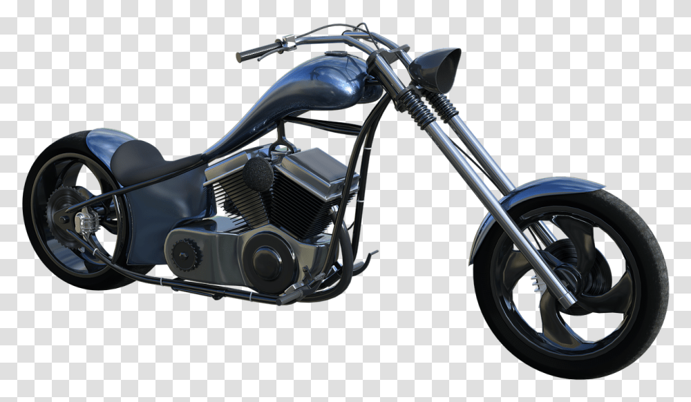 Chopper Motorcycle Wheels Tires Rims Handlebars Chopper, Machine, Engine, Vehicle, Transportation Transparent Png