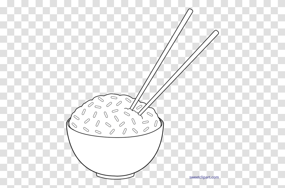 Chopsticks Clipart Black And White Chopsticks Black Rice Bowl Line Art, Food, Dish, Meal, Flour Transparent Png