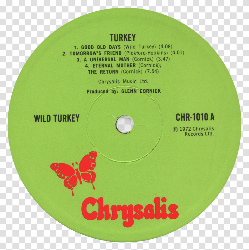 Chr 1010 Wild Turkey Label Cd, Disk, Dvd Transparent Png