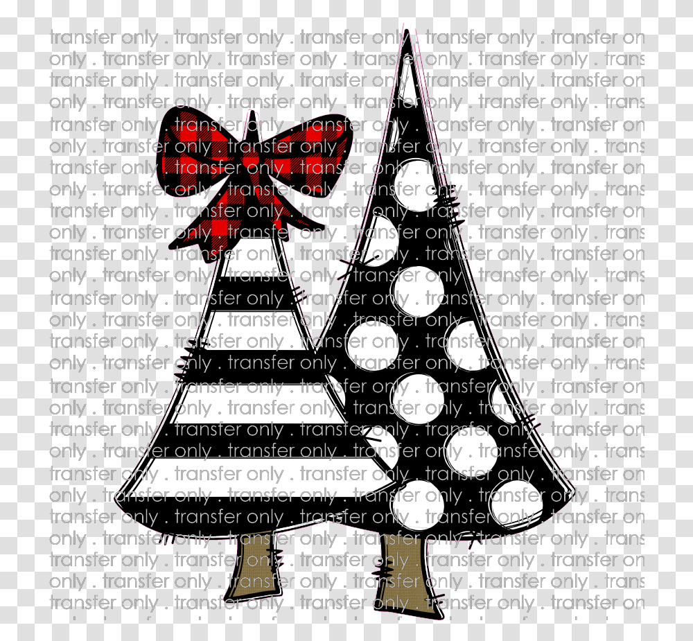 Chr 376 Christmas Trees Black Stripe Red Buffalo Plaid For Holiday, Text, Alphabet, Advertisement, Road Transparent Png