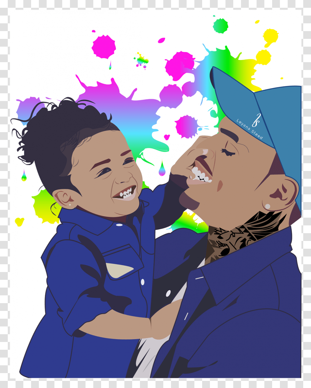 Chris Brown And Royalty Cartoon, Person, People, Floral Design Transparent Png