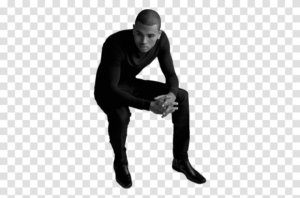Chris Brown No Chair Bw Hq, Dance Pose, Leisure Activities, Person, Human Transparent Png